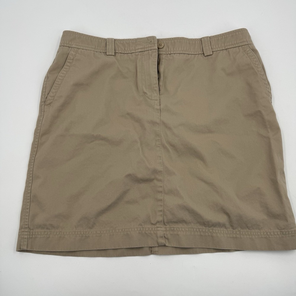L.L.Bean 4 Tan Straight Skirt Pencil 26 X 21 Basic Casual